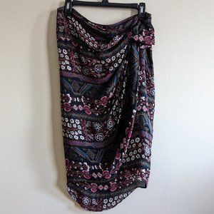 Veronica Beard bodycon gathered printed skirt